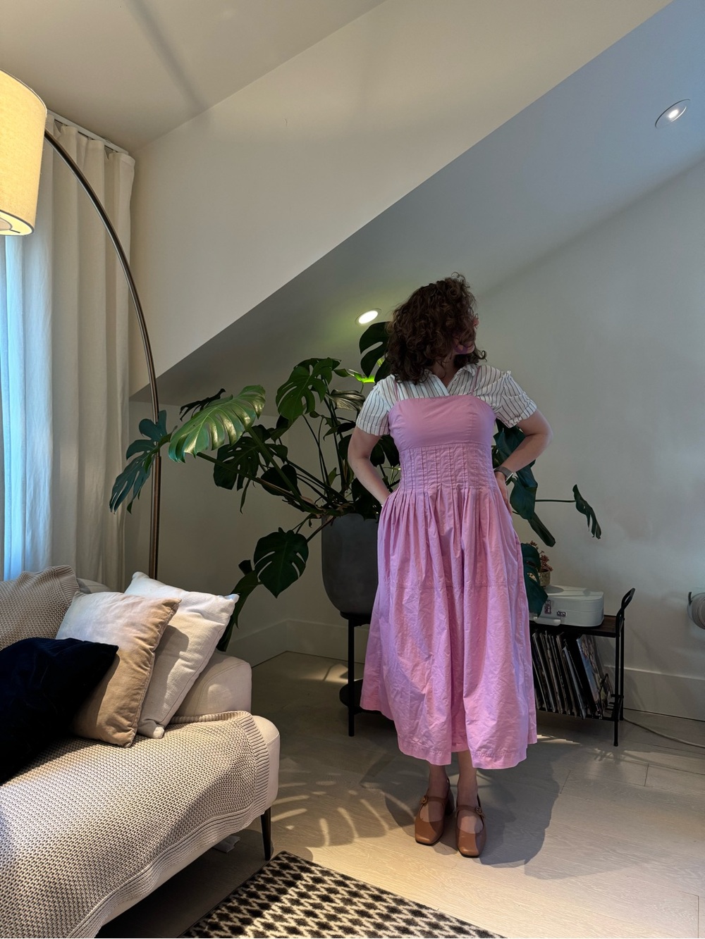 Banana Republic Lavender-Pink Midi Skirt
